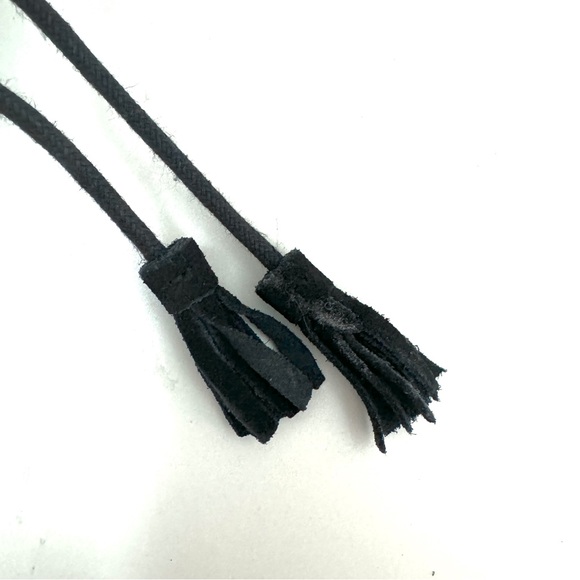 Anne Klein Tutorial Lace-up Suede Black Heeled Booties Lug-Sole Size 7 - Picture 10 of 13